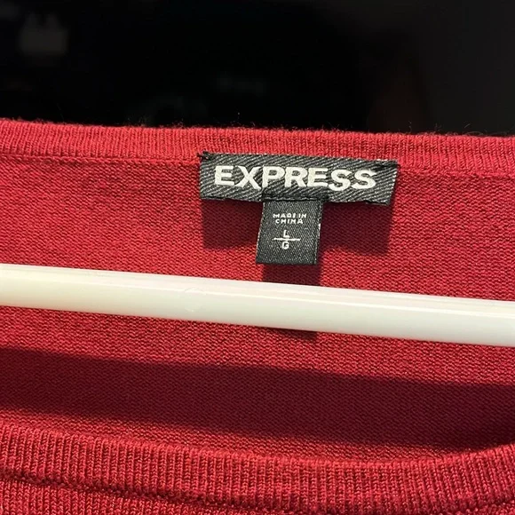 Express Red Sweater Dress, Size L - Picture 2 of 5